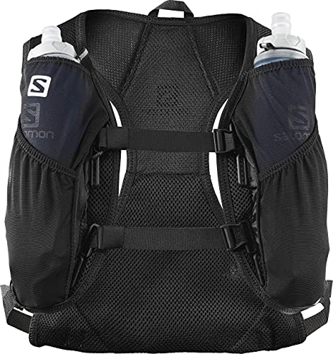 Salomon Agile 2 Set Mochila de Running Unisex, con Botella Blanda (2 x 500ml), Trail Running, Trekking y Senderismo, Negro