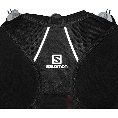 Salomon Agile 2 Set Mochila de Running Unisex, con Botella Blanda (2 x 500ml), Trail Running, Trekking y Senderismo, Negro