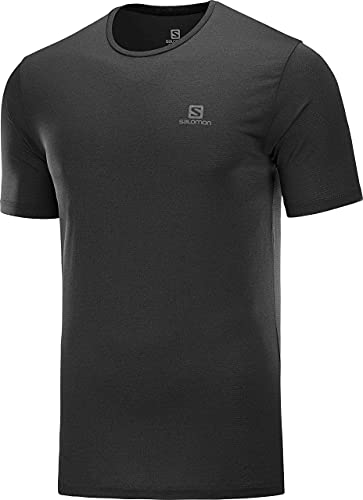 Salomon Agile Training Tee Camiseta Deportiva De Manga Corta Hombre, Negro (Black), S