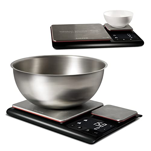 Salter balanza de precisión de Doble Plataforma Bßscula de Cocina electr¾nica lÝnea Heston, Dual, en Acero, 10Kg, Inoxidable, 31 x 21 x 5 cm