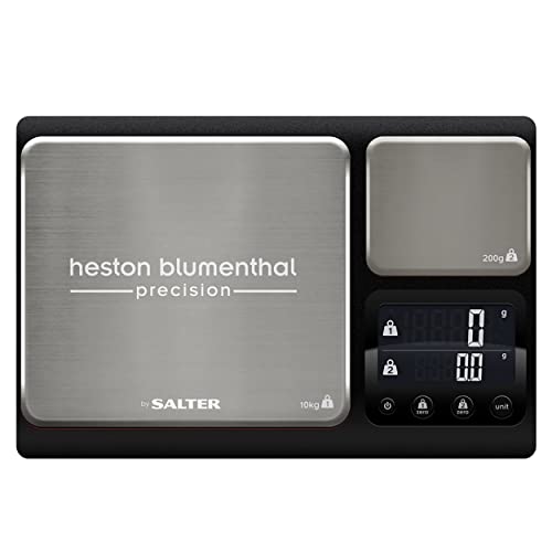 Salter balanza de precisión de Doble Plataforma Bßscula de Cocina electr¾nica lÝnea Heston, Dual, en Acero, 10Kg, Inoxidable, 31 x 21 x 5 cm