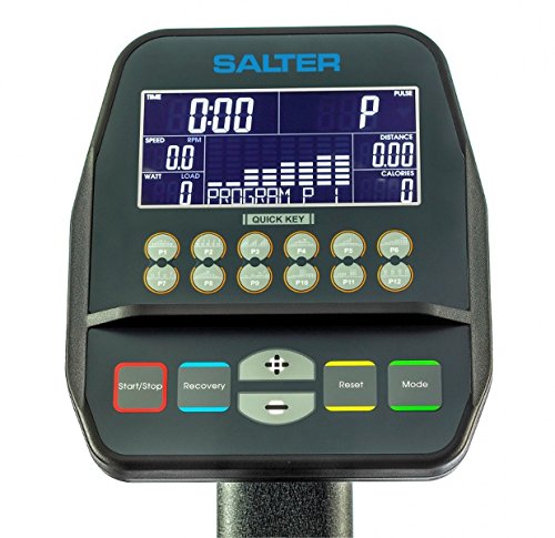 SALTER Elíptica RS-23 Zancada 42cm, programas de Entrenamiento, Soporte para móvil, Volante inercia Equivalente a 22kg, Uso Semi-Profesional.