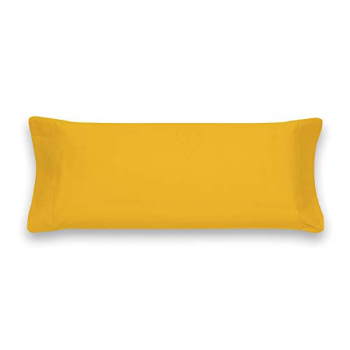 Sancarlos Básicos, Funda de Almohada Lisa, Algodón 100%, Color Mostaza, Cama de 90