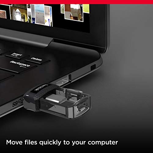 SanDisk Ultra Dual m3.0 - Unidad Dual con conector micro-USB en un extremo y un conector USB 3.0, 32 GB