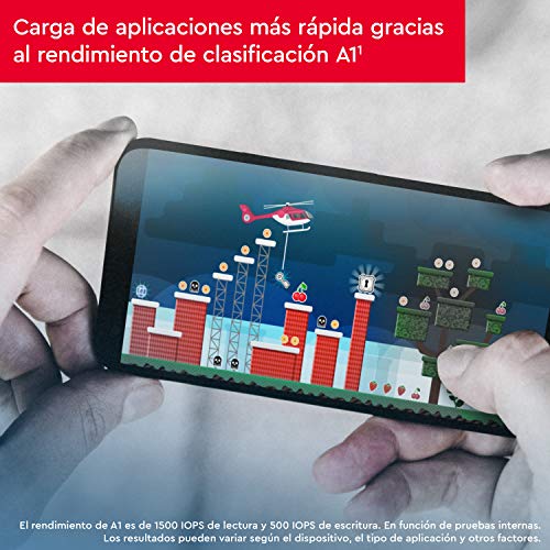 SanDisk Ultra Tarjeta de memoria microSDXC 128 GB con adaptador SD, hasta 120 MB/s, rendimiento de apps A1, Clase 10, U1