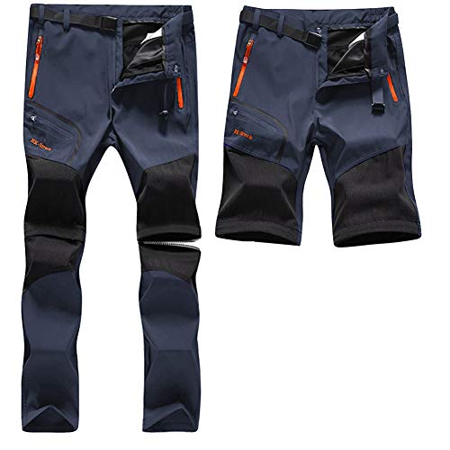 SANMIO Pantalones Aire Libre de Hombre Convertible Pantalones Cortos Trekking Senderismo Secado Rápido Pantalón Funcionales Escalada Correr Montar Caminar Pantalones