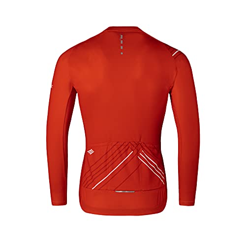 Santic Maillots Ciclismo Hombre Camisetas Ciclismo Manga Larga Rojo EU M