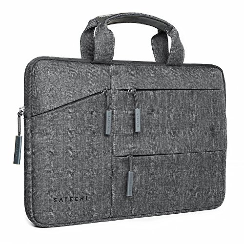 SATECHI Funda Impermeable para portátil con Bolsillos para MacBook 2015/2016, MacBook Pro 13", Microsoft Surface Pro, Samsung Chromebook y Otros (15")