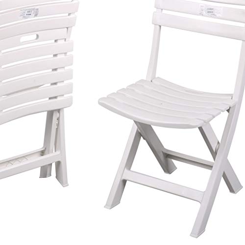 SATURNIA 8330040 Silla Resina Plegable Blanca "Birki"