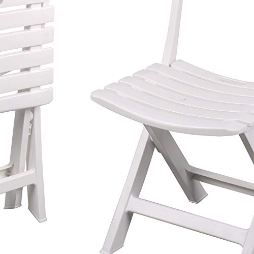 SATURNIA 8330040 Silla Resina Plegable Blanca "Birki"