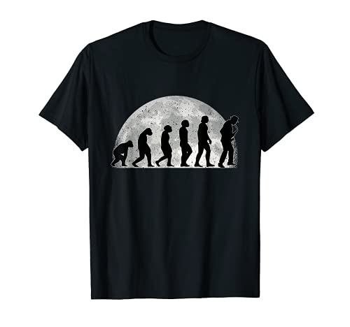 Saxofón Evolución Luna Jazz Evolution Saxofonista Camiseta