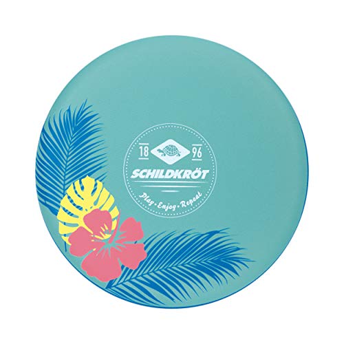 Schildkröt Disco Volador Tropical, Espuma Sólida con Funda de Neopreno, Ø 23cm, Buenas Características de Vuelo, Peso Reducido, Resistente al Agua Salada, Ideal para la Playa y el Jardín, 970296