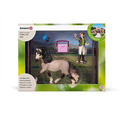 Schleich - Set de Cuidado de Caballos, Andaluz (42270)