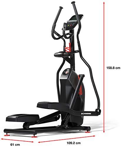 Schwinn Fitness 510E Bicicleta elíptica, Unisex-Adult, Negro/Rojo, One Size