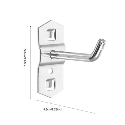 Scicalife 12 Piezas Ganchos para Clavijas de Pared Ganchos para Clavijas Organizador de Herramientas para Clavijas Ganchos para Estantes de Supermercado 5 Cm (Plateado)