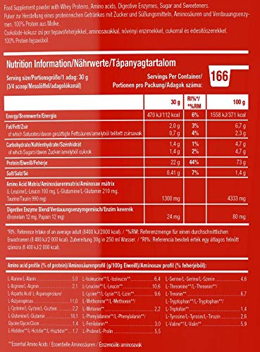 Scitec Nutrition 100% Whey Protein Professional con aminoácidos clave y enzimas digestivas adicionales, sin gluten, 5 kg, Chocolate-Coco