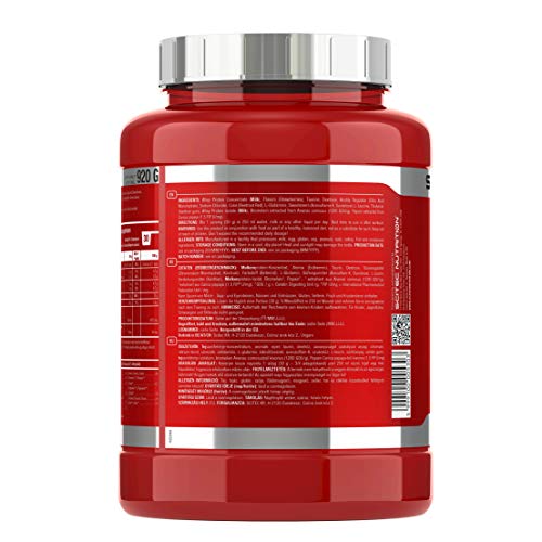 Scitec Nutrition 100% Whey Protein Professional con aminoácidos clave y enzimas digestivas adicionales, sin gluten, 920 g, Fresa