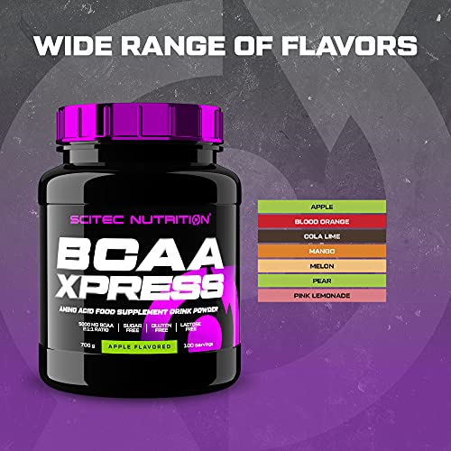 Scitec Nutrition BCAA-Xpress, Bebida en polvo de aminoácidos esenciales BCAA, Sin azúcar, sin gluten, sin lactosa, 700 g, Mango