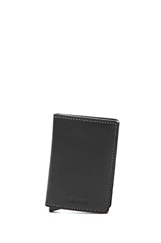 Secrid Slimwallet - Cartera de piel con tarjetero (protección de tarjetas con identificación por radiofrecuencia), color negro