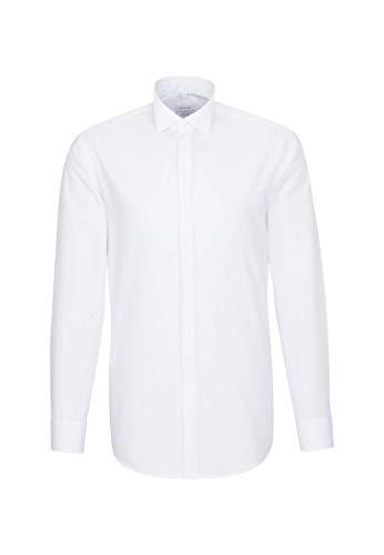 Seidensticker Splendesto, Camisa para Hombre, Blanco (01 weiß), 42 cm