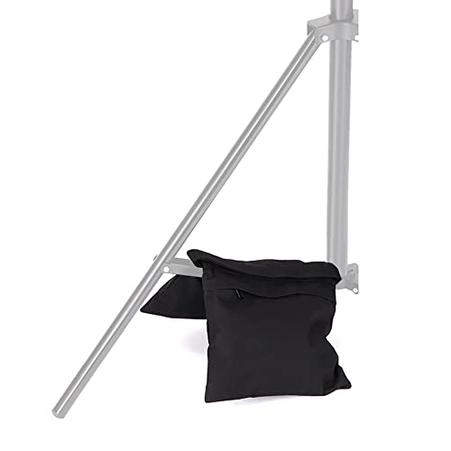 Selens 4Pcs Sacos de Arena Bolsas de Peso con Clips para Soporte de Luz Light Stand Trípodes Brazos Vídeo Fotografía Estudio Fotográfico Iluminación Patio Fuera de Casa Deportes Negro Sand Bag