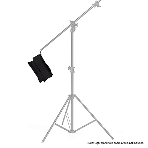 Selens 4Pcs Sacos de Arena Bolsas de Peso con Clips para Soporte de Luz Light Stand Trípodes Brazos Vídeo Fotografía Estudio Fotográfico Iluminación Patio Fuera de Casa Deportes Negro Sand Bag