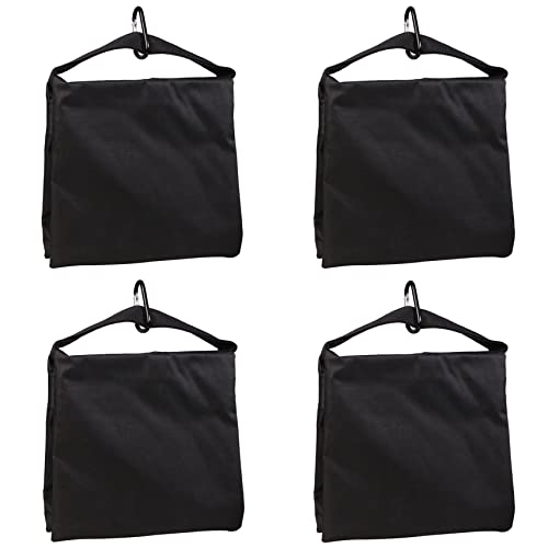 Selens 4Pcs Sacos de Arena Bolsas de Peso con Clips para Soporte de Luz Light Stand Trípodes Brazos Vídeo Fotografía Estudio Fotográfico Iluminación Patio Fuera de Casa Deportes Negro Sand Bag