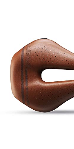 Selle Italia - Sillìn Bicicleta de Carretera Novus Boost Gravel Heritage Superflow, Rail TI 316 Tubo Ø7, Sillìn Corto Road Perfomance Fibra-tek Ligero, Comfort, Amortiguador (L3)