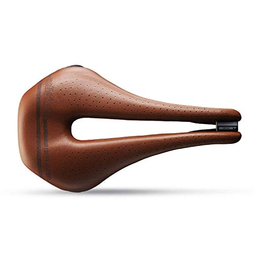 Selle Italia - Sillìn Bicicleta de Carretera Novus Boost Gravel Heritage Superflow, Rail TI 316 Tubo Ø7, Sillìn Corto Road Perfomance Fibra-tek Ligero, Comfort, Amortiguador (L3)