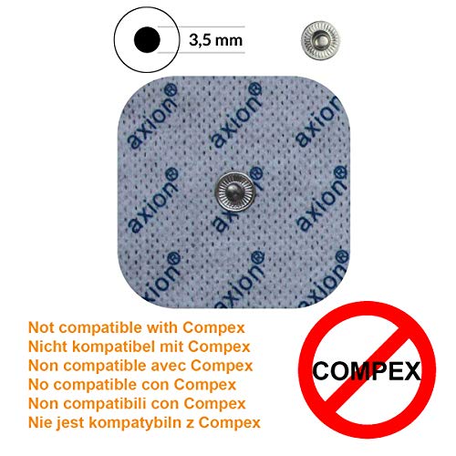 Set mixto de 12 electrodos axion | Compatibles con VITALCONTROL y Beurer | para su aparato electroestimulador TENS y EMS | Electrodos para TENS | Electrodos para EMS | Diferentes tamaños