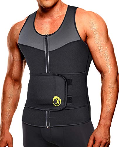 SEXYWG Trajes de Sudoración Fajas Reductoras Adelgazantes Hombre Neopreno Sudar Chaleco Camiseta Compresion Gym Deportiva Sauna Moldeadora Fitness