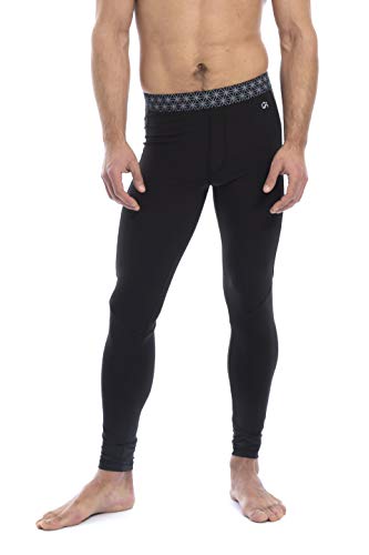 Shambhala Barcelona Athleta Legging-Flower of Life/Malla Deportiva, Mujer, Negro, Medium