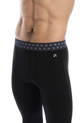 Shambhala Barcelona Athleta Legging-Flower of Life/Malla Deportiva, Mujer, Negro, Medium