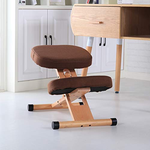 SHANCL Taburete para la Rodilla Ajustable Ergonómico Silla De Rodilla, Ayuda A Reducir El Dolor Lumbar Ortopédica De Rodilla De Heces, 5 Colores (Color : Brown)