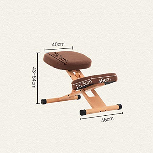 SHANCL Taburete para la Rodilla Ajustable Ergonómico Silla De Rodilla, Ayuda A Reducir El Dolor Lumbar Ortopédica De Rodilla De Heces, 5 Colores (Color : Brown)