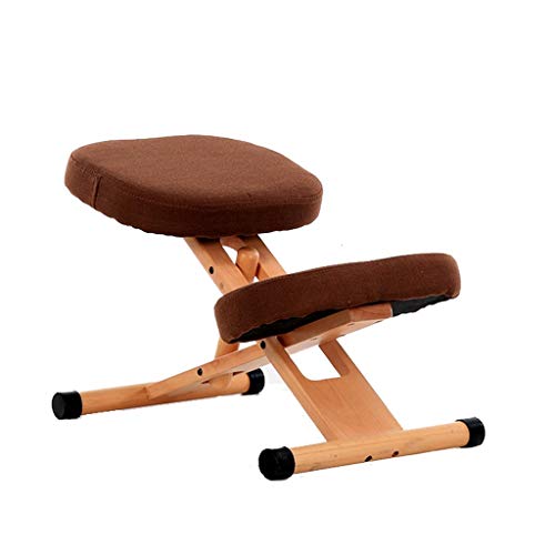 SHANCL Taburete para la Rodilla Ajustable Ergonómico Silla De Rodilla, Ayuda A Reducir El Dolor Lumbar Ortopédica De Rodilla De Heces, 5 Colores (Color : Brown)