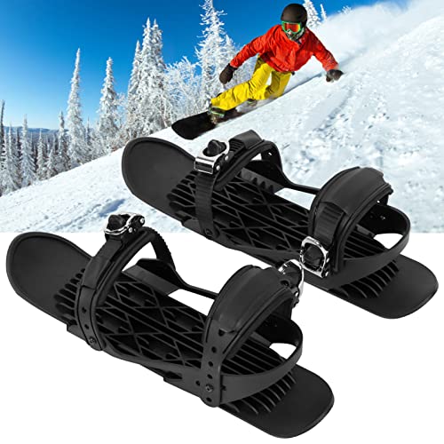 Shanrya Zapato del Monopatín de la Nieve, Mini Patines del Esquí Ajustables para el Invierno