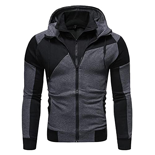 Sheey Chandal Hombre Completo Chandals Hombre Conjunto de Ropa Costura Cremallera Chándal Hombre Completo Deportivo Pantalones Abrigo Chaqueta Jersey para Primavera Otoño Invierno Trabajo