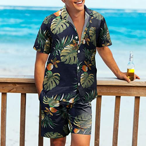 Sheey Conjunto Camisas Hombre Completo Camisa Hawaiana Hombre Verano Playa Camisas Manga Corta Hombre Camiseta,Atletico Interior Tallas Grandes Regalos Originales para Hombre Gym Campaña