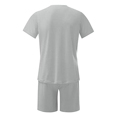 Sheey Verano Conjunto Chandal Hombre Completo Camisas Manga Corta Chándal de Futbol Camiseta Shirt,Extensible Fitness Tallas Grandes Playa Deportivas Conjunto Deportivo Hombre Gym Adolescentes