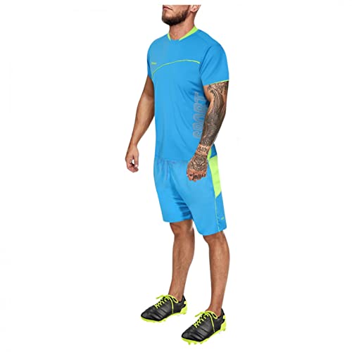 Sheey Verano Conjunto Chandal Hombre Completo Chándal de Futbol Camisas Shirt Manga Corta Camiseta,Chándal Fitness Talla Grande Playa Deportivas Conjunto Deportivo Hombre Gym Trabajo