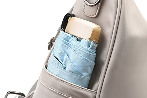 shepretty Mochila Cuero antirrobo Impermeable para Mujer, 6766Gris