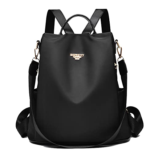 shepretty Mochila Oxford antirrobo Impermeable para Mujer, 8864-2Negro