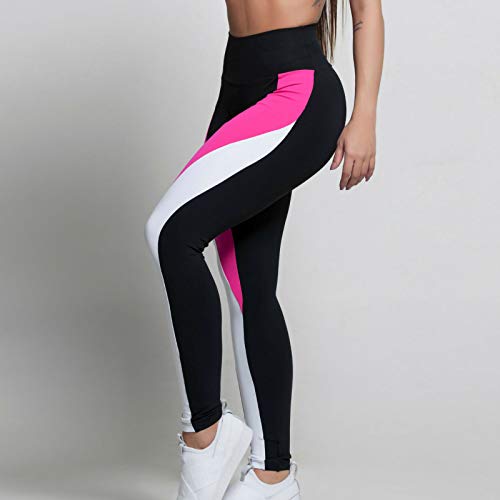 SHOBDW Liquidación Venta Leggings Mujer Push Up Mujer Talla Grande Empalme Mallas Deporte Suave Leggins Deportivos Yoga Leggings Alta Cintura Sin Costuras Gimnasio Leggings（Rosa，S）