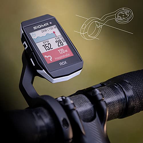 SIGMA Sport ROX 11.1 EVO Blanco Sensor Set | Ciclocomputador inalámbrico GPS y navegación, con sensores de Velocidad, frecuencia Cardiaca y cadencia de pedaleo | Navegación GPS en Exteriores