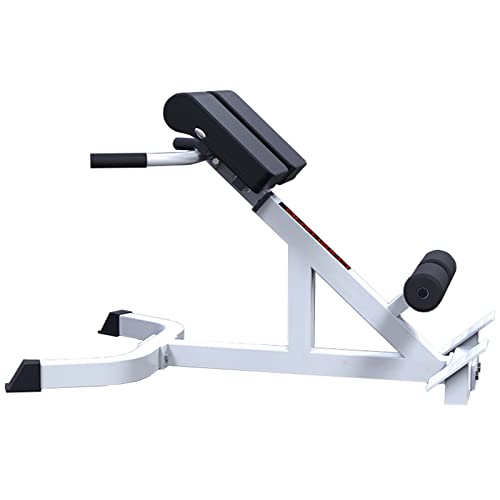 Silla Romana Banco de hiperextensión Silla romana para gimnasio en casa, Tarea pesada Ajustable Extensión de espalda Equipo de ejercicio para el ejercicio de entrenamiento abdominal, Blanco, Cargas 44