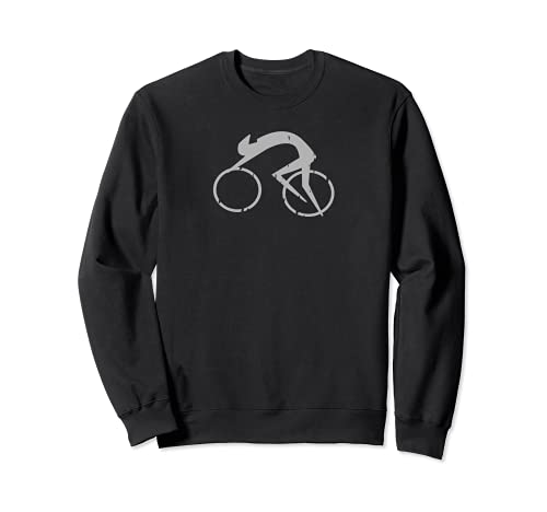 Silueta ciclista y bicicleta Sudadera