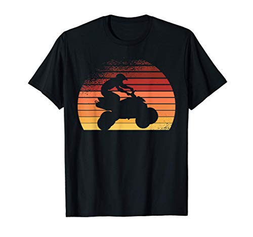 Silueta Retro Quad Rider Atv Motor Sport Off-Road Regalo Camiseta