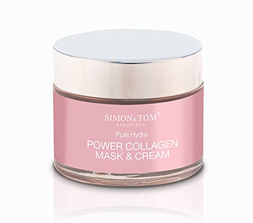 Simon&Tom Collagen Cream - Crema Facial con Colágeno Marino Ultra Concentrada con Antioxidantes - Combate Arrugas - Tonifica e Hidrata - Efecto Lifting - Hecho en España / 50ml