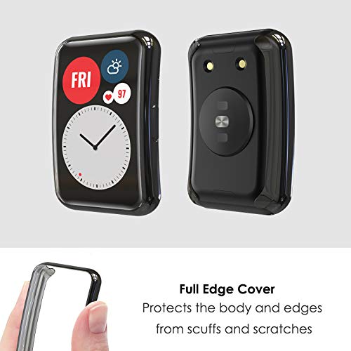 Simpeak 4 Piezas Funda Compatible con Huawei Watch Fit, Funda Protectora Funda de TPU ultradelgada de Silicona Suave y Liviana - Premium